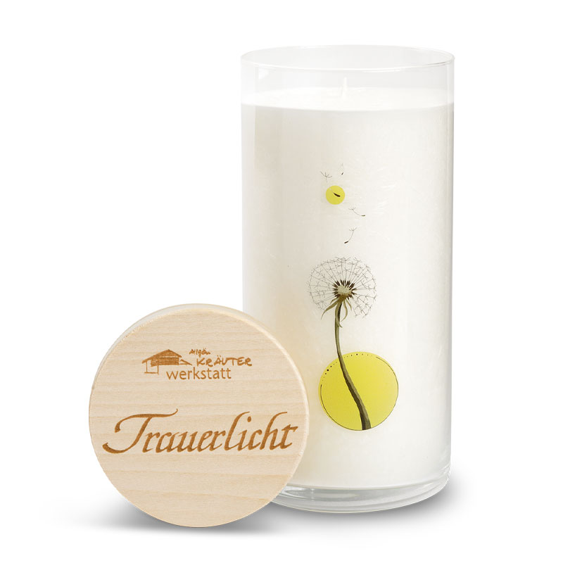 Kerze im Glas Trauerlicht - V1